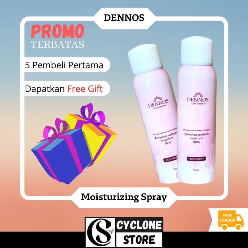 DENNOS MOISTURIZING SPRAY 150 ML PEMUTIH KULIT INSTAN, TAHAN LAMA & TAHAN AIR