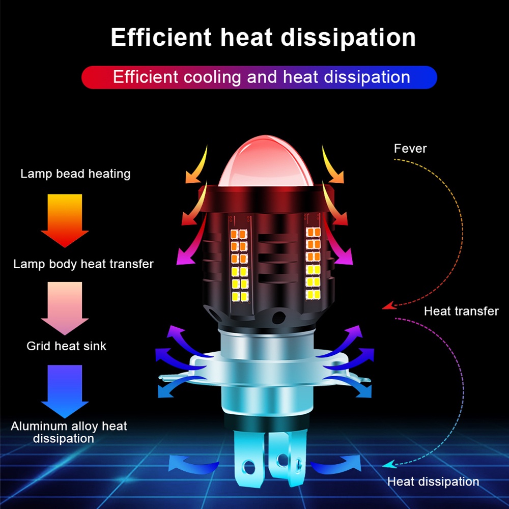 Projector LED H4 Laser Hi/Loo 12 Watt Bulb H6 BA20D P15D Laser LED