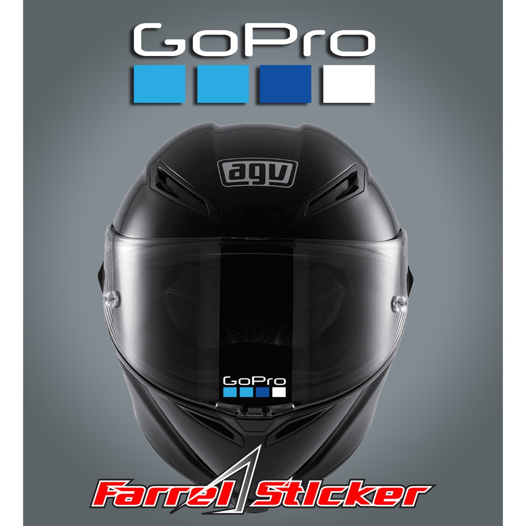 Stiker helm sticker visor GoPro transparan