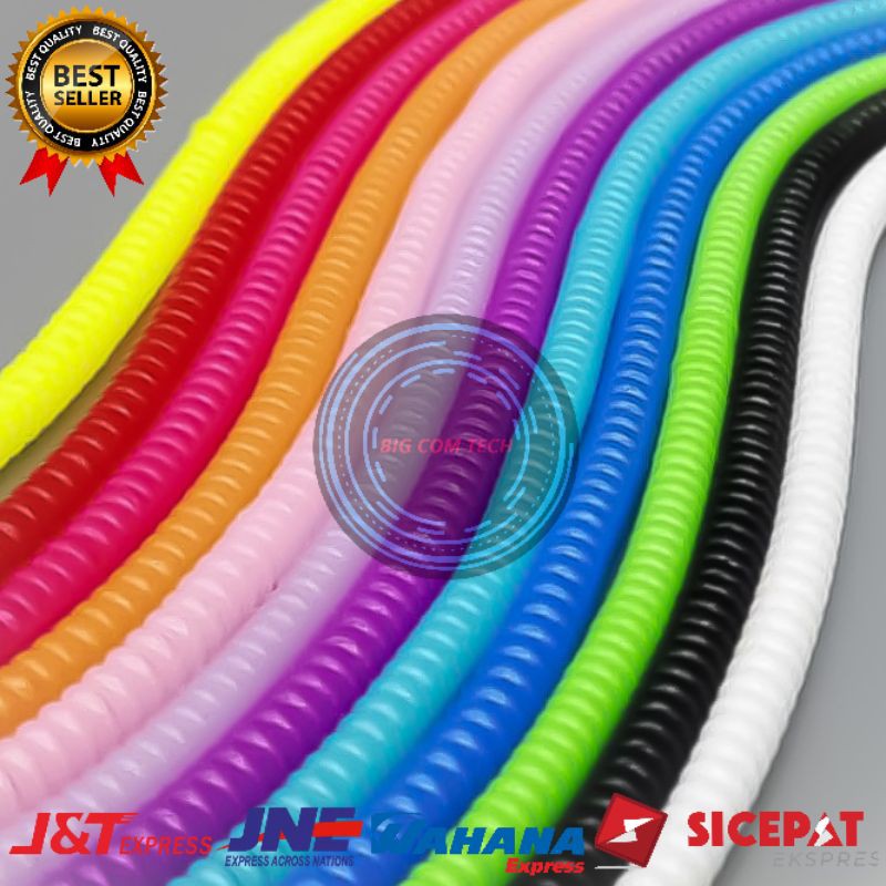 Pelindung Kabel Data Charger Spiral Panjang Samsung / Cable Data Casing Protector Universal