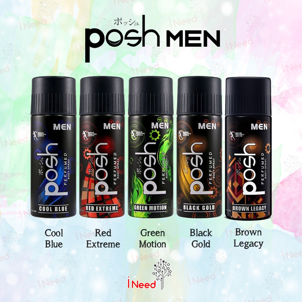 (INEED) Posh Body Spray 150ml Men / Girls Perfumed Pria Wanita Body Spray Botol Cologne 150ml