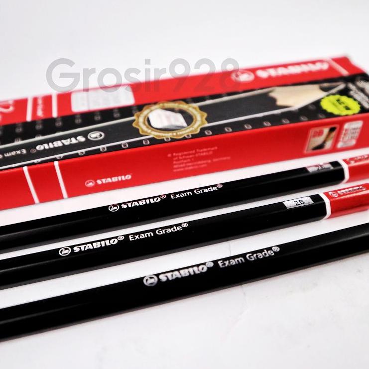 

<JiS ☼> (Per 12) Pencil / Pensil Serut Stabilo Hitam Exam Grade 2B Best product