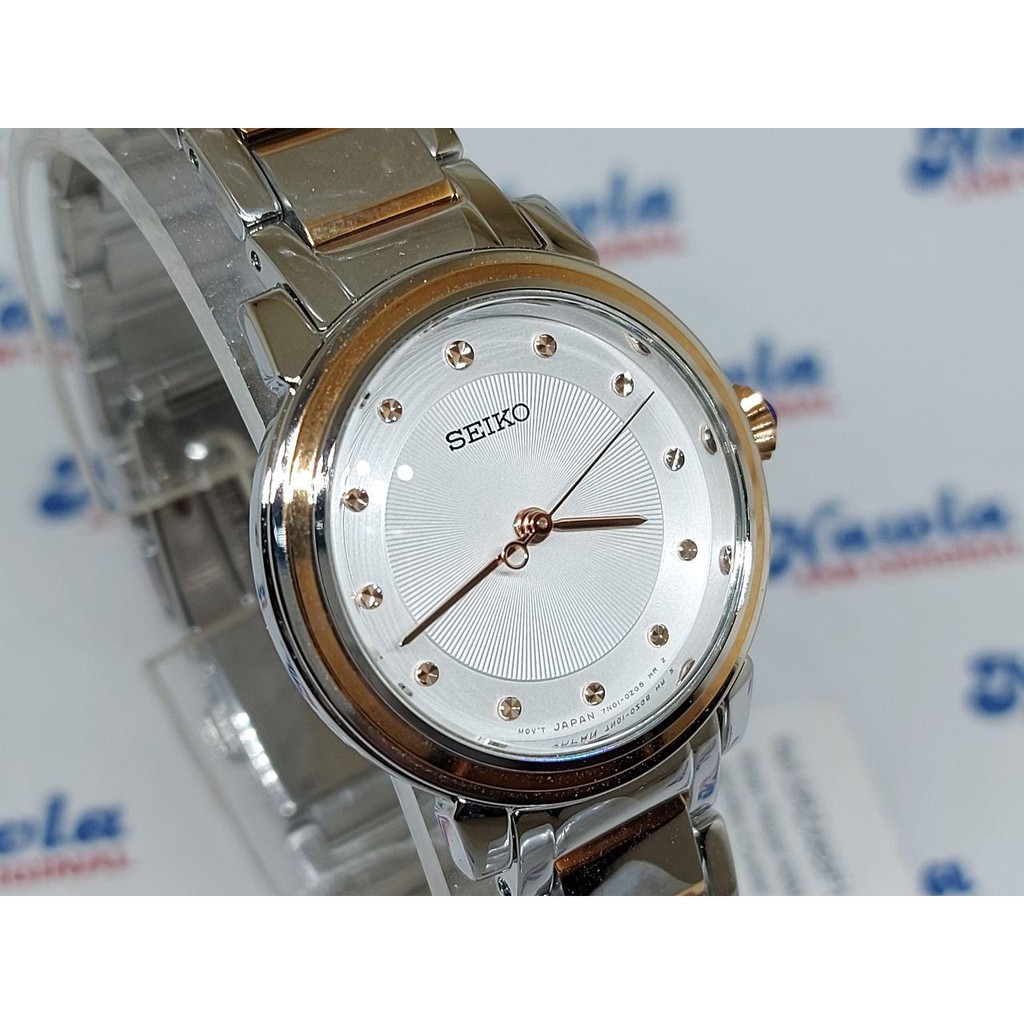 Seiko Ladies SRZ480P1 Silver Rose Gold - Jam Tangan Wanita SRZ480