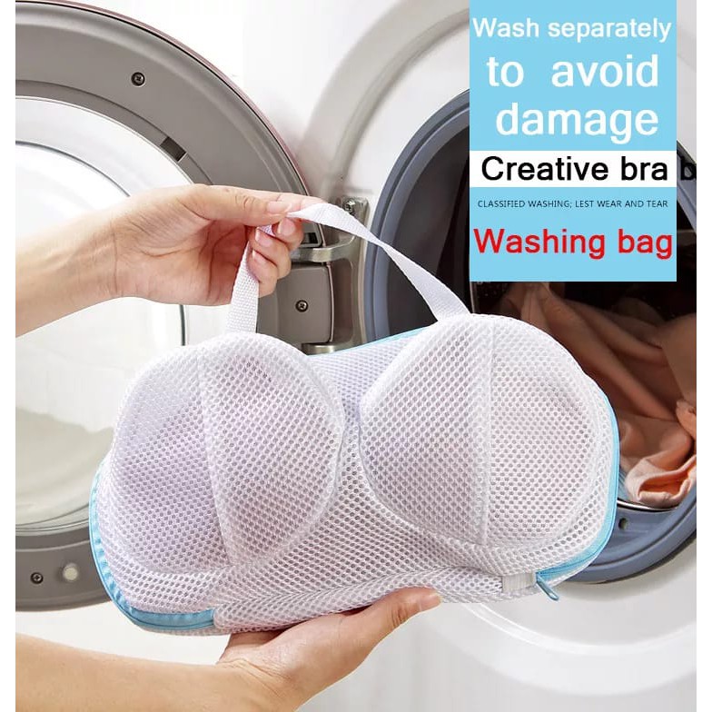 Laundry Bag Bra Zipper Keranjang Cuci Bh Khusus Mesin Cuci Tas Cuci Bra Besar Kantong Cuci Bh Sarung Cuci Bra Pouch Cuci Bra Import Premium