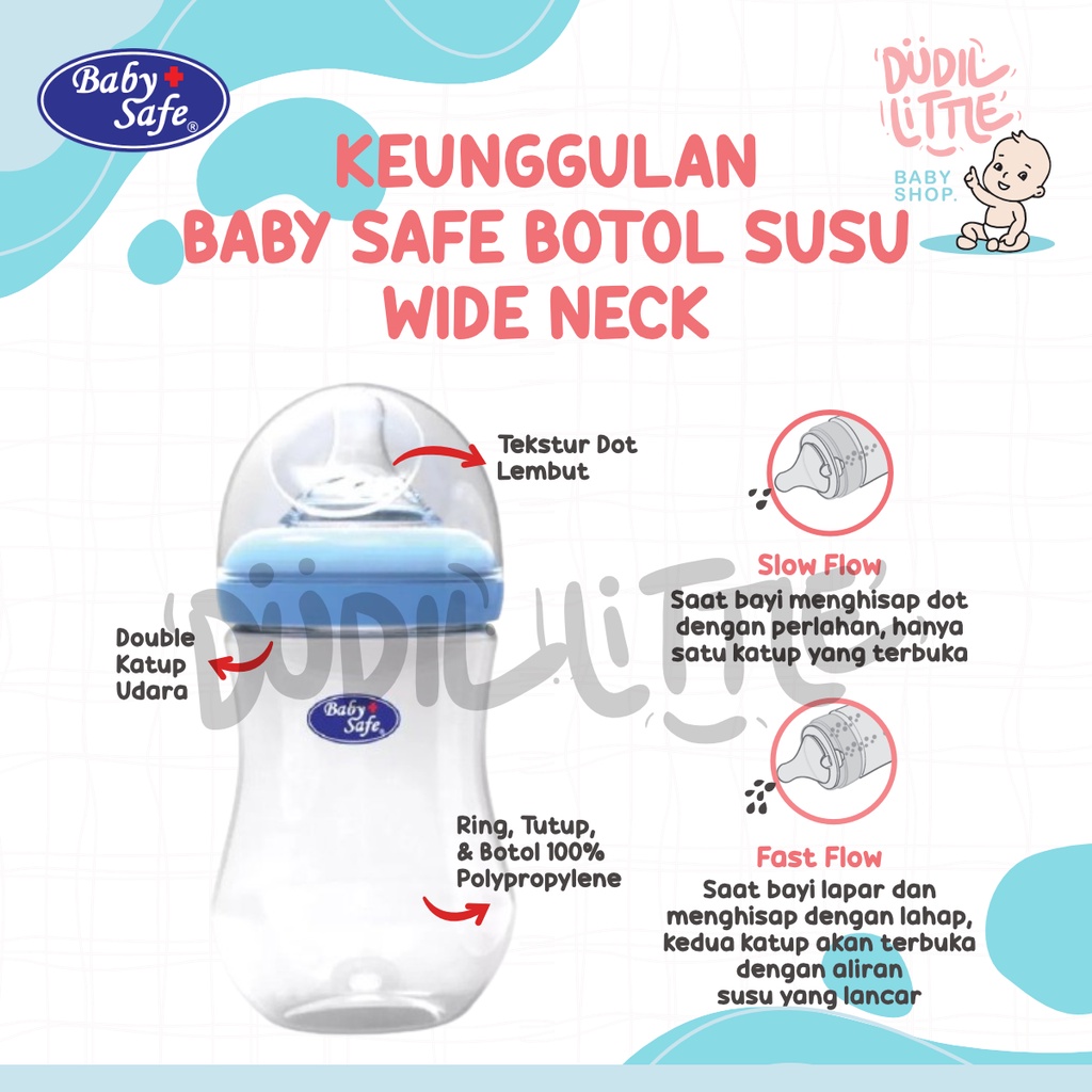 Baby Safe Botol Susu Wide Neck 150ml 250ml - WN001 - WN002