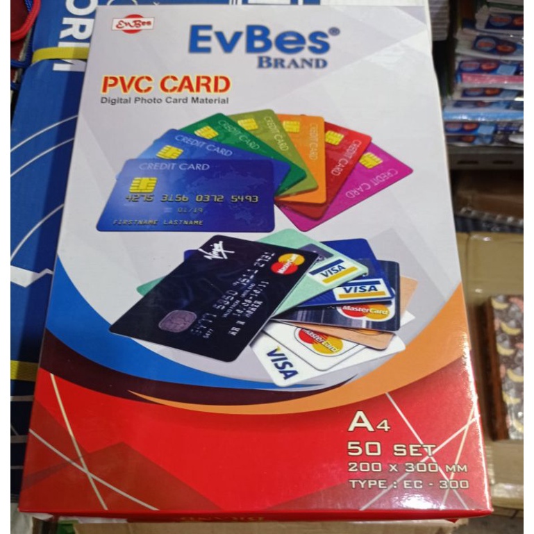 

Kertas PVC Card/Bahan ID Card A4 50 sheet EVBES