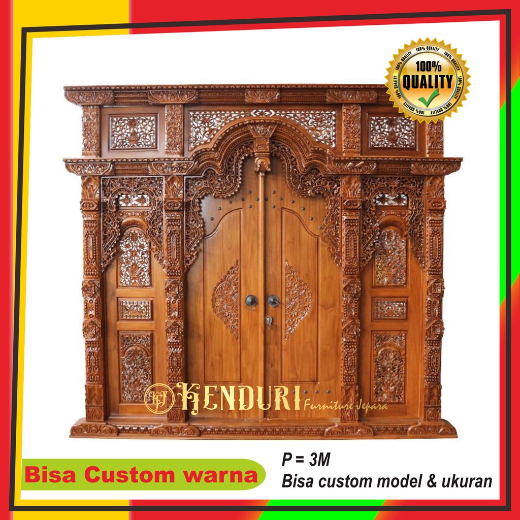 Pintu Gebyok Ukir Minimalis Furniture jepara