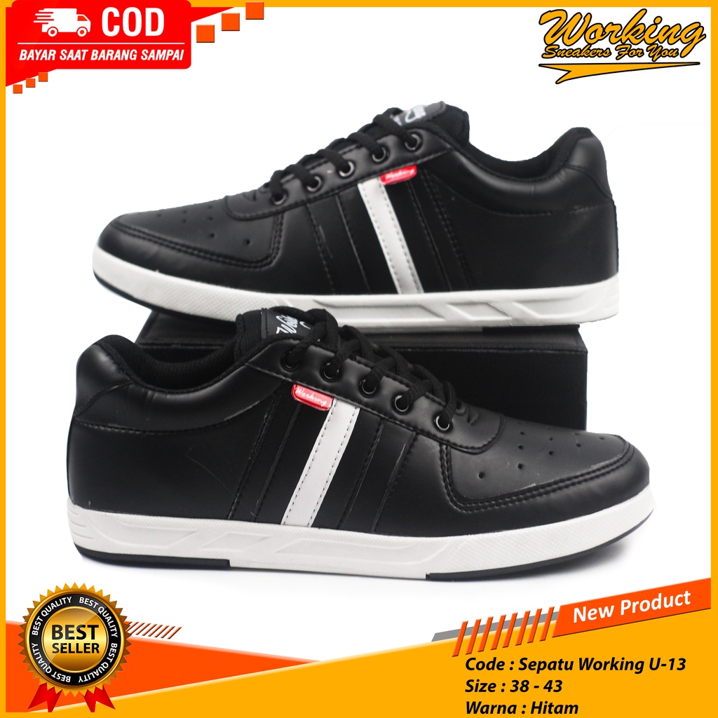 Sepatu Sneakers Casual Pria Wanita Working U-13