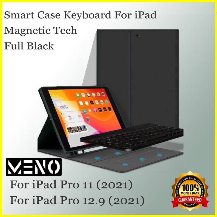 MENO Smart Case Keyboard iPad Pro 11 Pro 12.9 2021 Casing wireless Magnetic Tab baru bluetooth