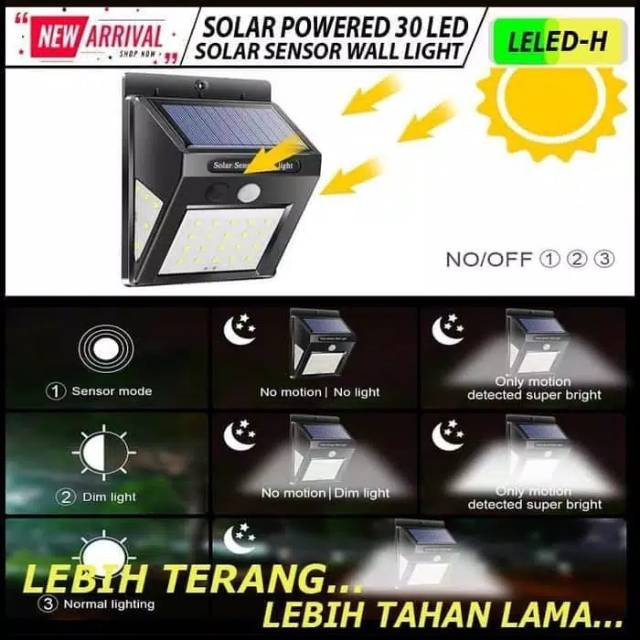 Lampu Led Tenaga surya Solar Energency 30led