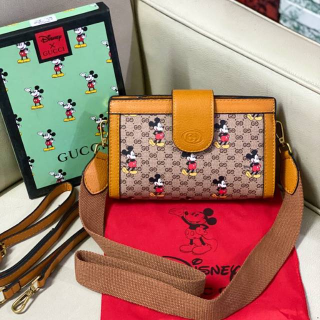 Gucci X Disney Wallet Strap Mickey Free Box
