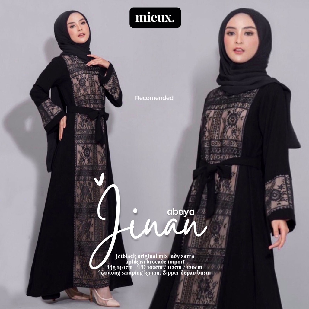 JINAN ABAYA Jetblack Premium Original By Mieux