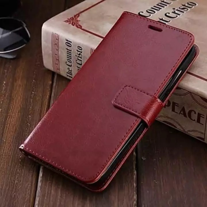 Leather Flip Cover Oppo Reno 3 / A91 - Case Casing Kulit Sarung Dompet