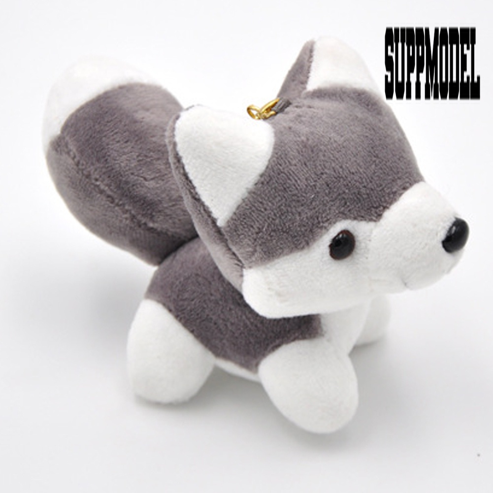 Gantungan Kunci Boneka Anjing Husky Bahan Plush