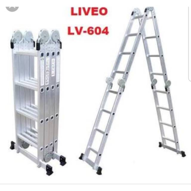 Liveo LV604 tangga lipat multi purpose | Shopee Indonesia