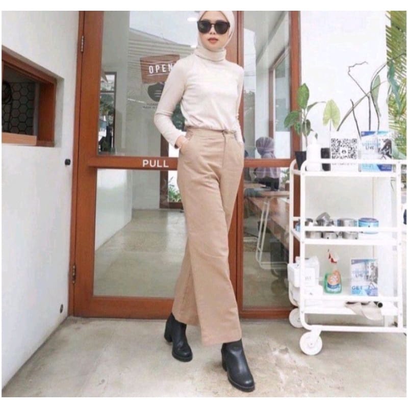 Kulot Linen Highwaist 772 - Cullote Pants | Celana Kulot Wanita