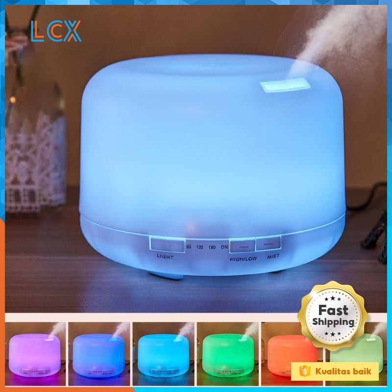 LCX Diffuser Humidifier Putih Ultrasonic Aromaterapi Diffuser Humidifier 500ml Air Purifier 500ml VS-1850
