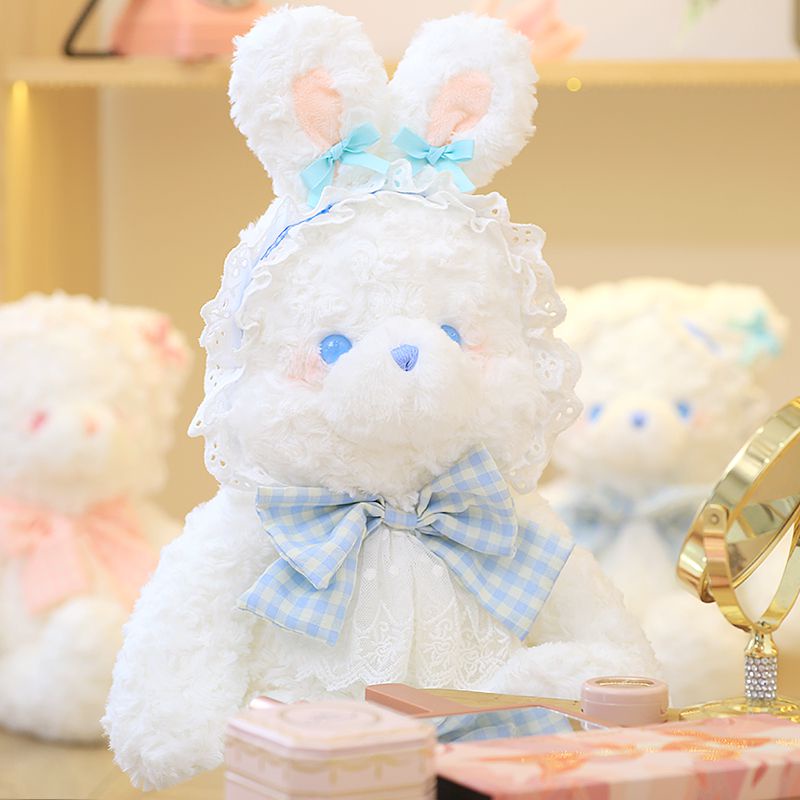 Mainan Boneka 35cm Dressed Lolita Beruang  / Kelinci Kartun Soft Bear Rabbit Plush Toy Untuk Anak Perempuan