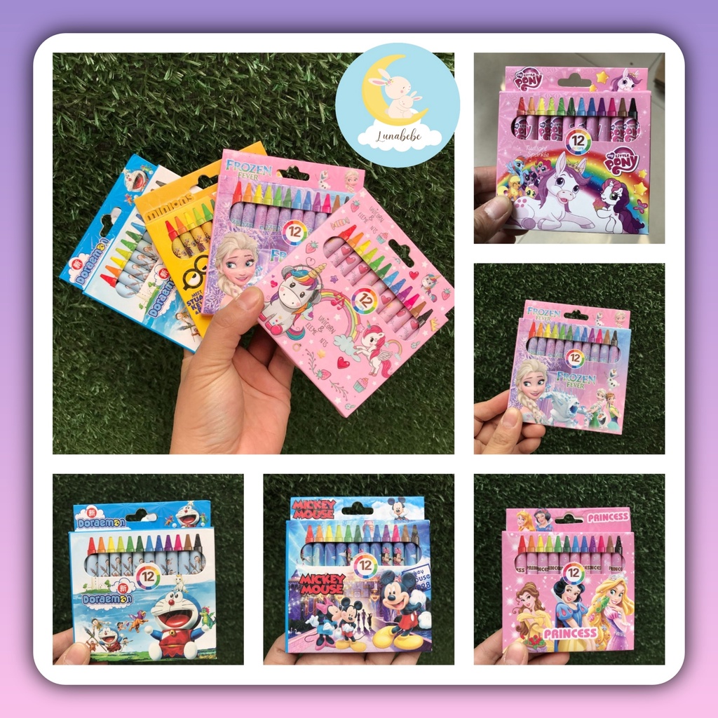 

Crayon mini 12 warna / Krayon Pensil Warna Anak 12 in 1 Menggambar Mewarnai Melukis
