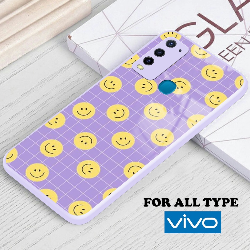 [FC07] Softcase Kaca Warna Lilac/Ungu For VIVO Y21/Y21s Y17 Y15 Y12 Y95 Y93 Y91 Y15s Y20/Y20s Case M