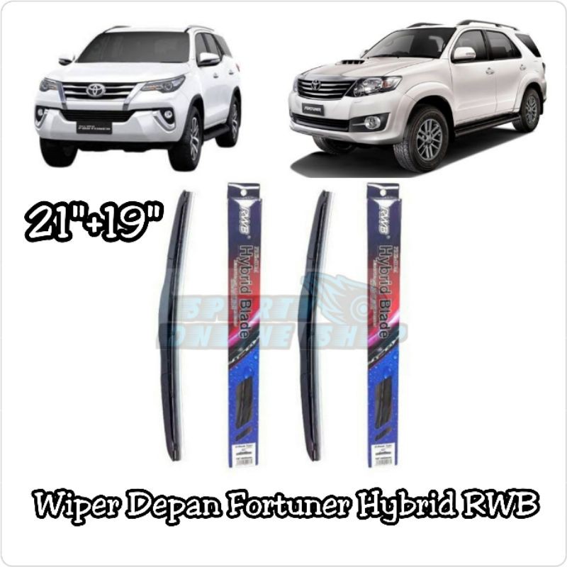 Wiper Depan Fortuner 21&quot;+19&quot; Hybrid Merk Rwb