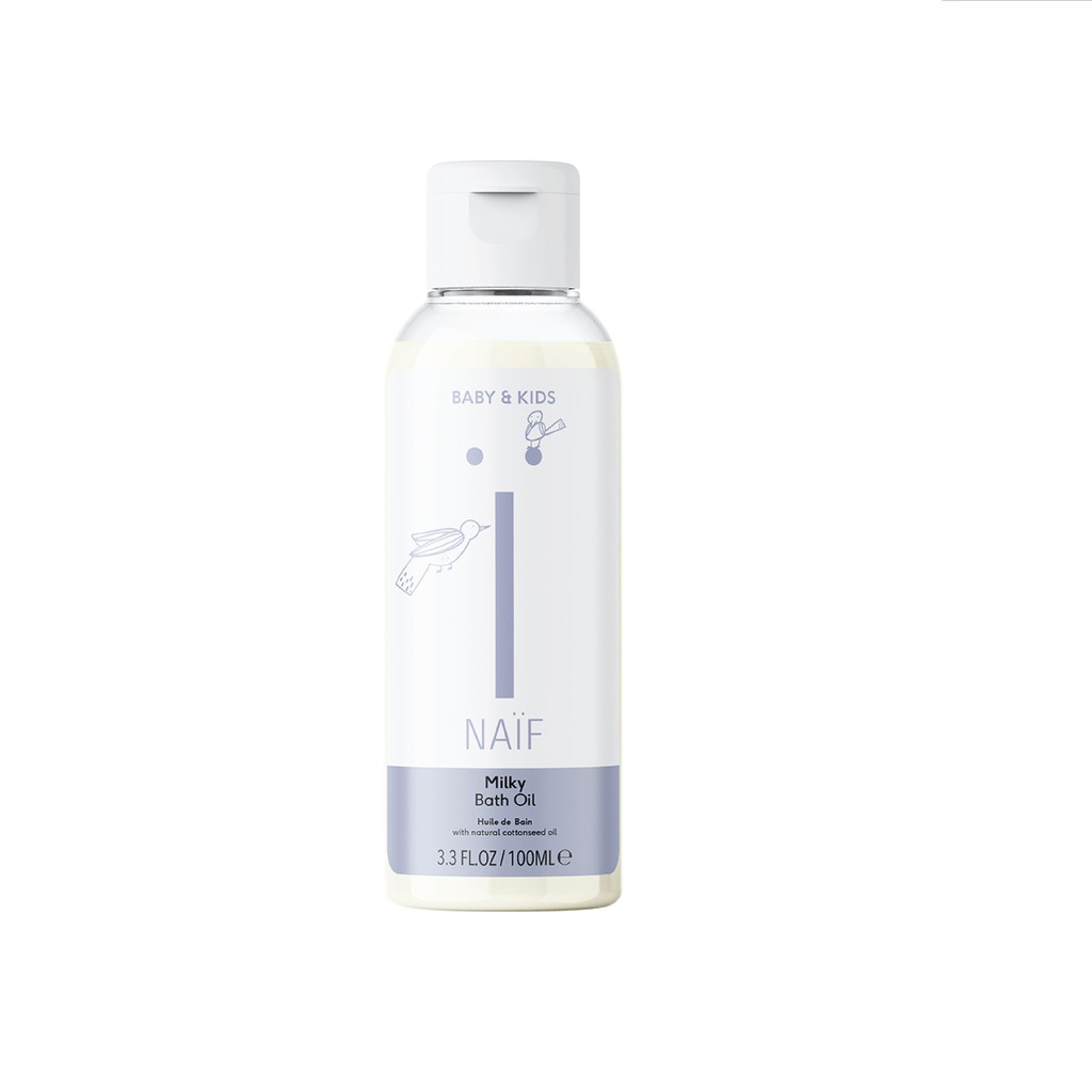 Naif Milky Bath Oil / Perawatan Kulit Bayi / Perlengkapan Mandi Bayi - 100ml