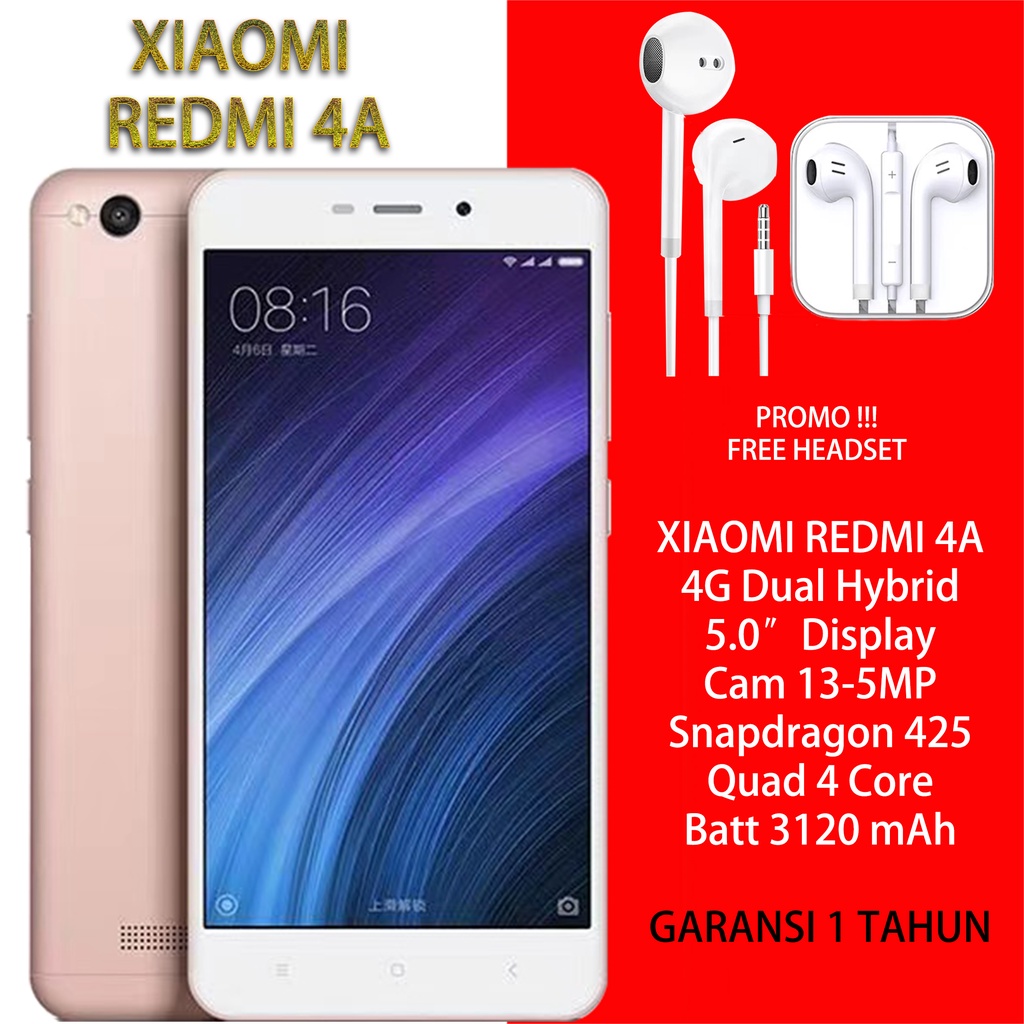 HP HANDPHONE XIAOMI REDMI NOTE 2 RAM 2/16GB 4G ORIGINAL