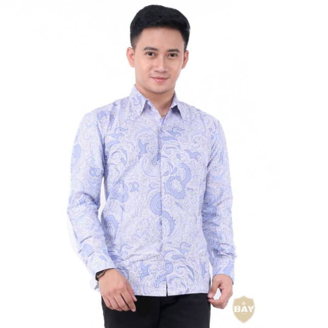  BATIK  MODERN ORIGINAL KEMEJA BATIK  PRIA MOTIF MERAK  