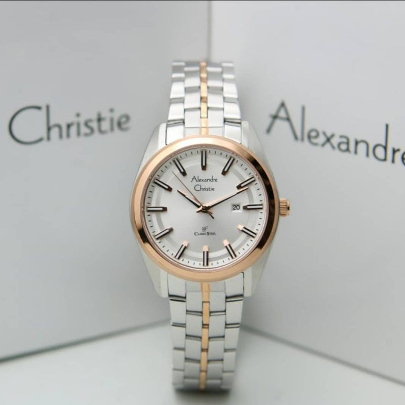 Jam Tangan Alexander Christie Wanita Silver Rosegold ac8637