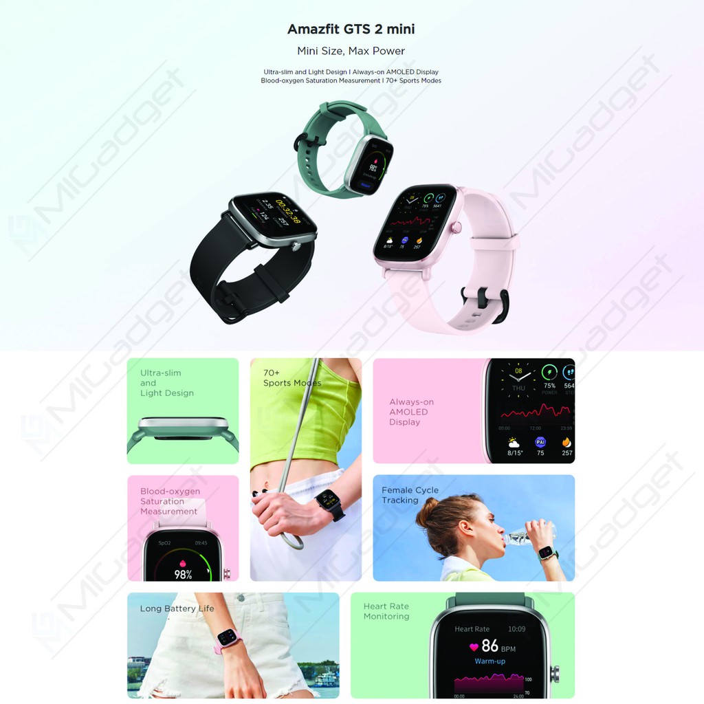 Amazfit GTS 2 Mini Jam Tangan Digital Smartwatch Sport Garansi Resmi