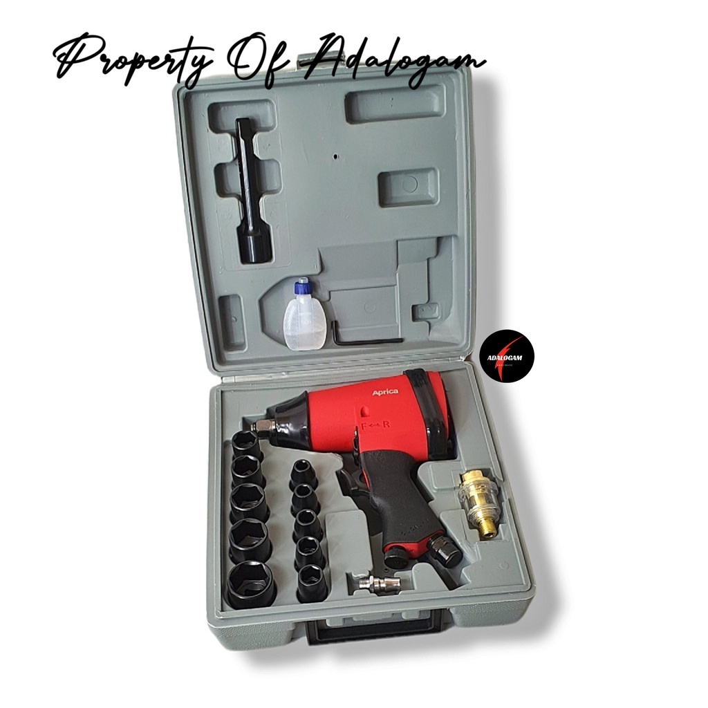 APRICA Air Impact Wrench Kit 1/2 Inch Mesin Buka Baut Angin Kompresor