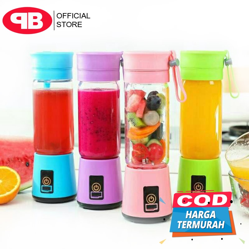 Blender Mini Portable USB Jus Blender 4 Pisau Praktis