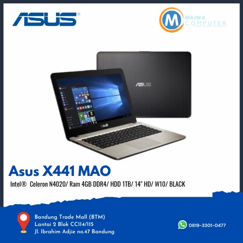 Asus X441MAO Intel Celeron N4020 4GB 1TB 14" HD W10 BLACK