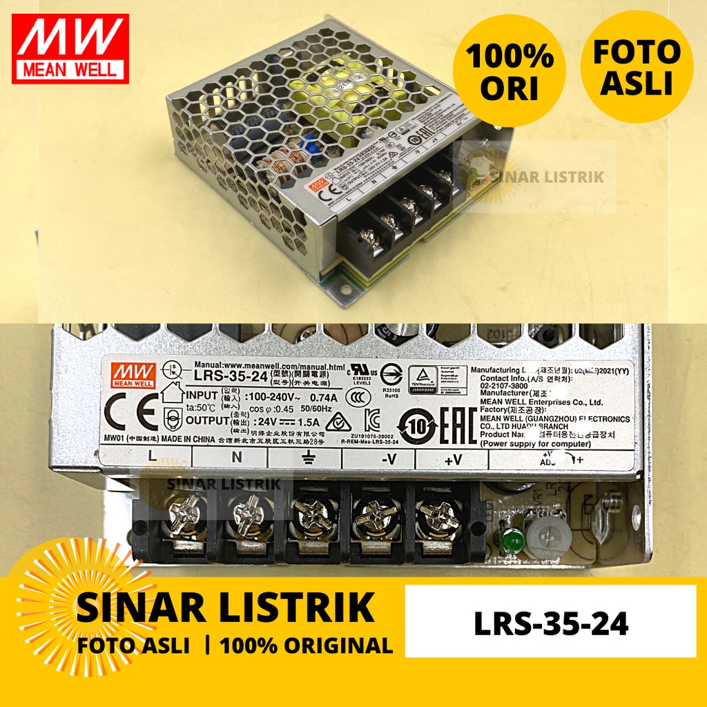 MEANWELL Power Supply LRS-35-24 LRS 35 24