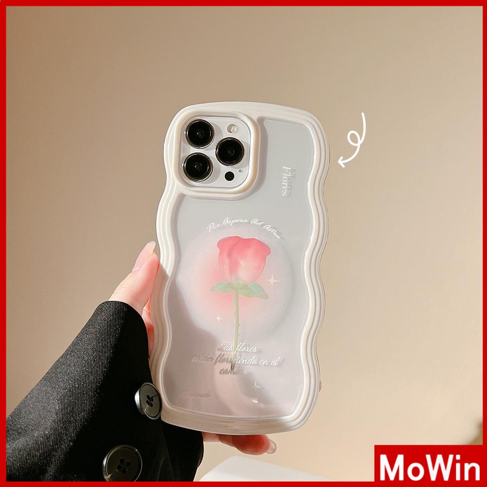 iPhone Case Candy Color Wave 2-in-1 Silicone Soft Case Airbag Shockproof Protection Camera Rose Flower Compatible For iPhone 11 Pro Max 13 Pro Max 12 Pro Max 7Plus xr XS Max