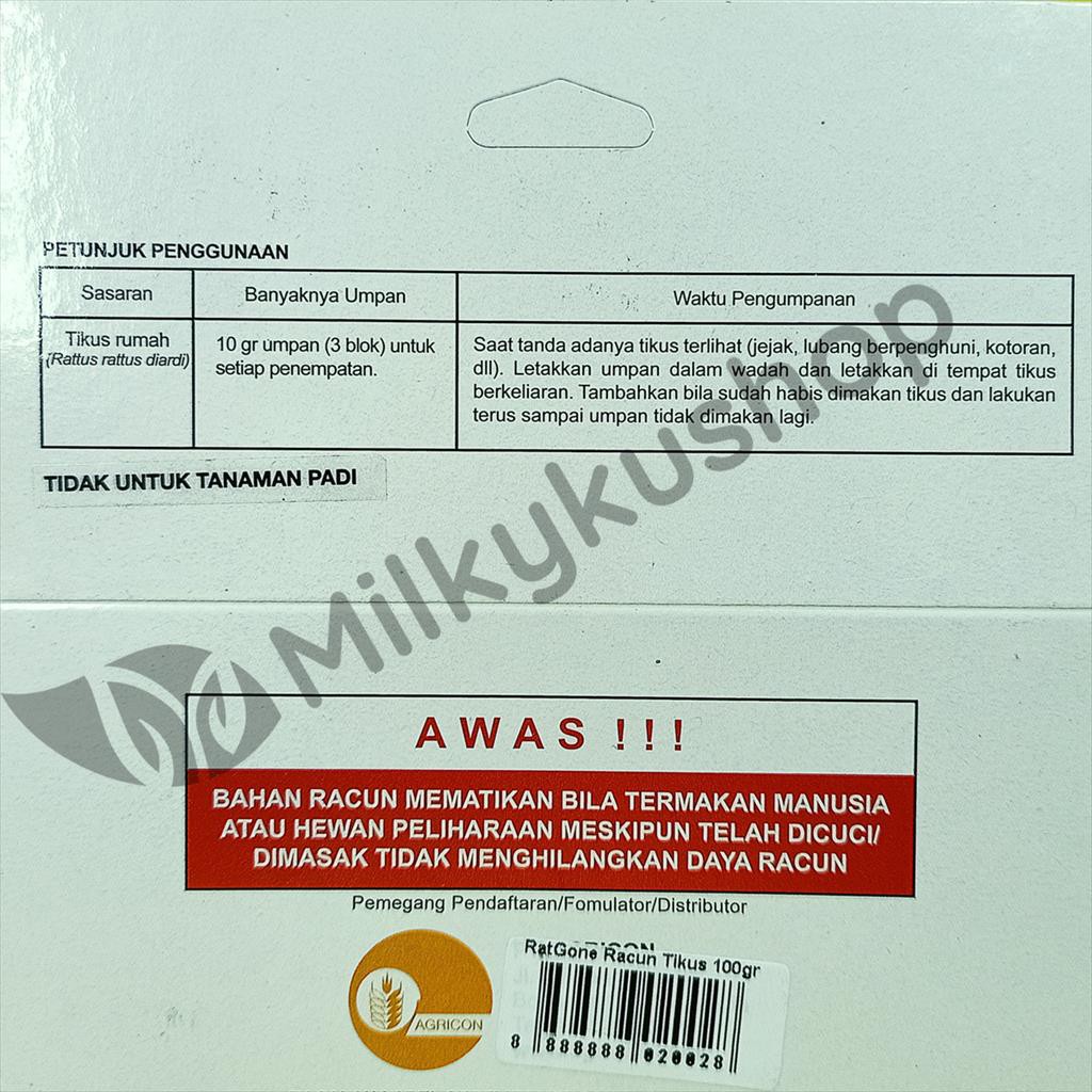 RATGONE 100 GRAM RODENTISIDA OBAT RACUN PEMBASMI TIKUS