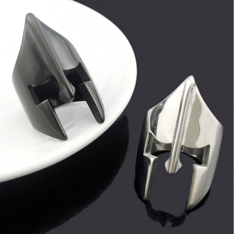 Cincin Stainless Steel Gaya Punk Rock untuk Pria