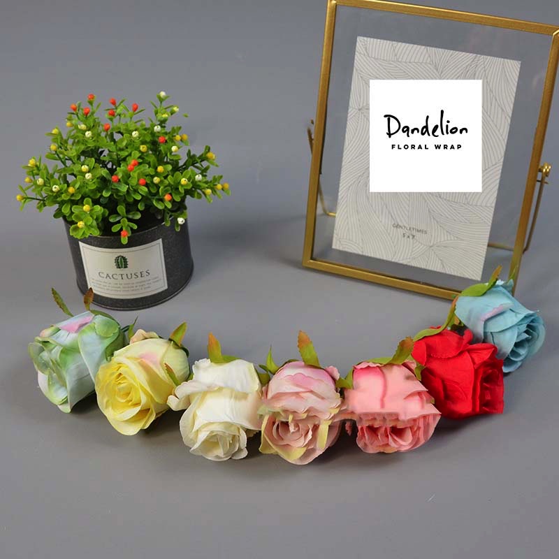 BUNGA ARTIFICIAL PREMIUM VINTAGE ROSE ECER PER PCS TANPA TANGKAI BUNGA HIAS DEKORASI BUKET TANAMAN ARTIFICIAL-2