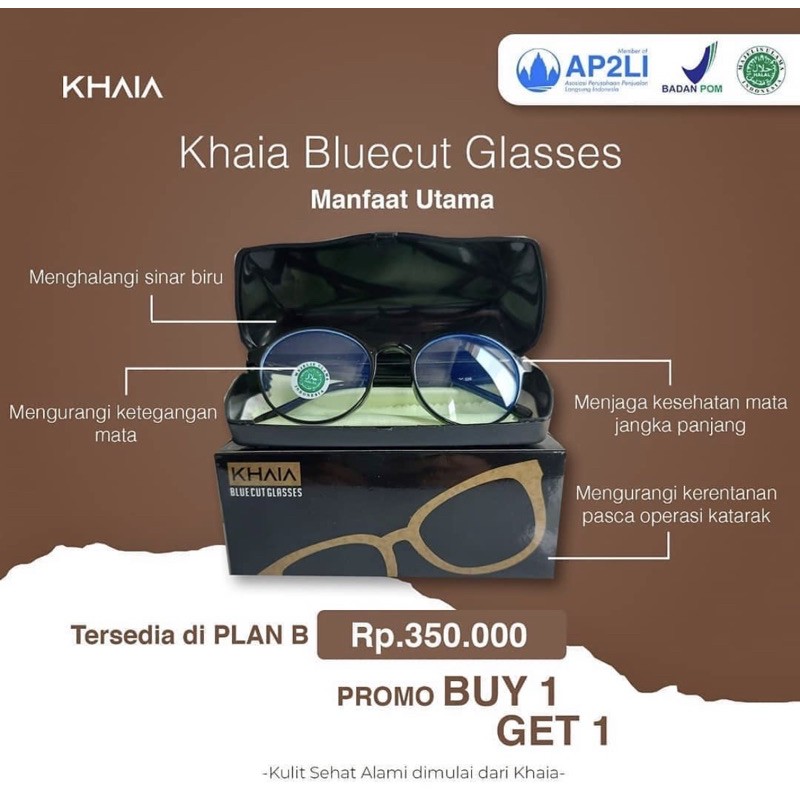 Kacamata Anti Radiasi Bluecut Khaia BUY 1 GET 1 FREE Untuk Dewasa dan Anak-Anak