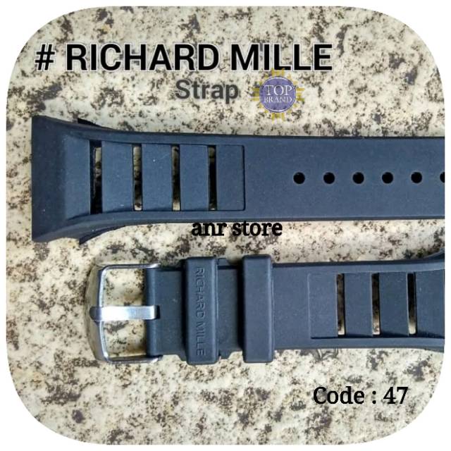 Richard Mille Tali Jam Tangan Karet Rubber Strap Kualitas Super