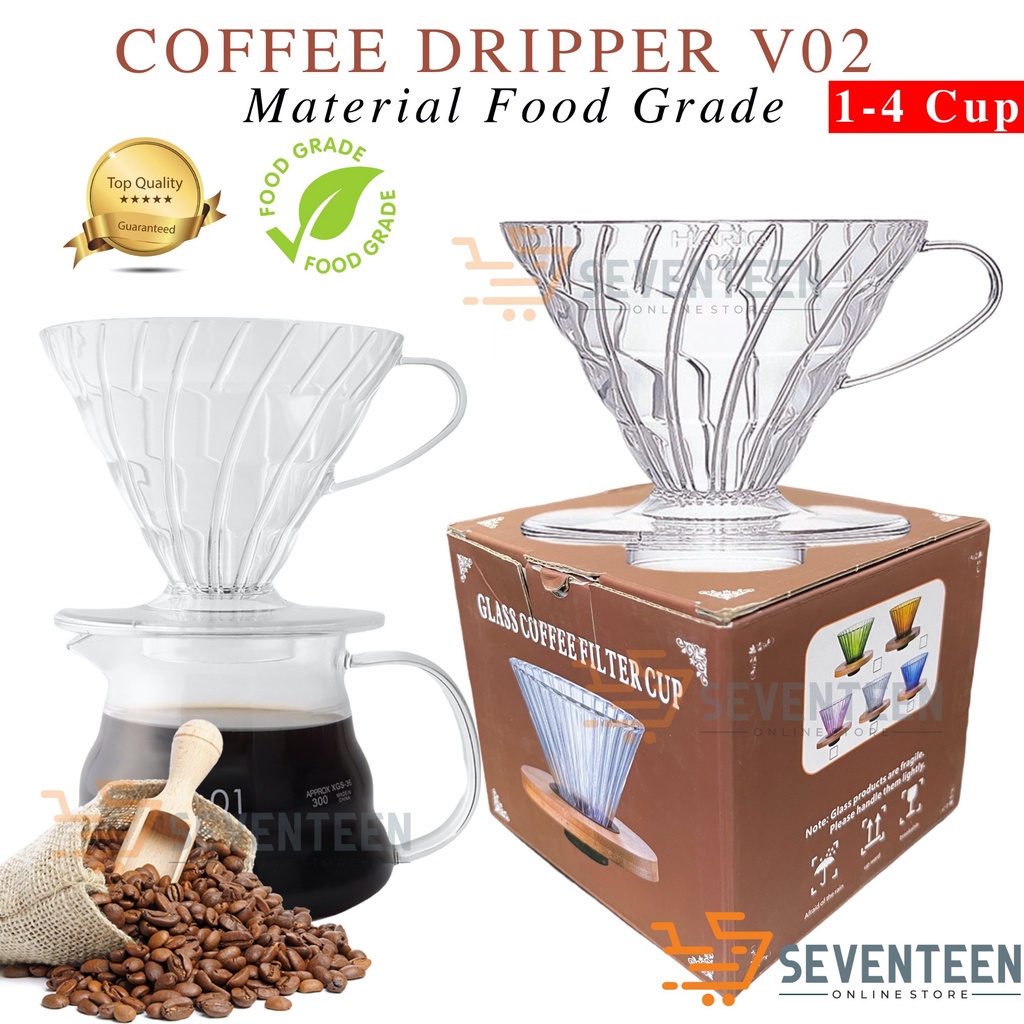 GELAS PENYARING KOPI AKRILIK COFFEE DRIPPER V60 02 DRIP CUP POUR OVER COFFEE MANUAL BREW FILTER