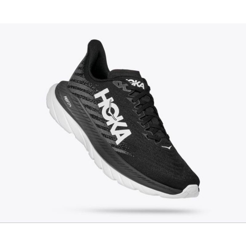 Jual Hoka Mach 5 Mens Road Running Shoes Black / Castlerock Shopee