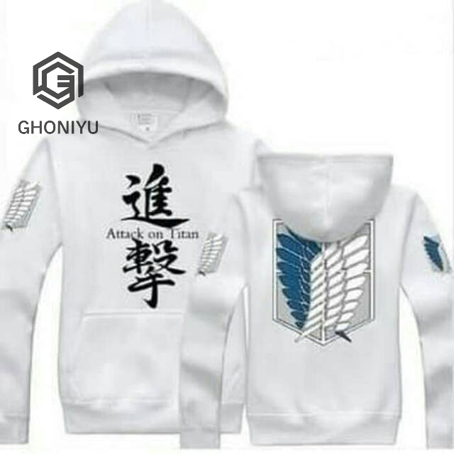 JAKET SWEATER ANIME ATTACK ON TITAN FINAL SEASON LOGO HOODIE MURAH