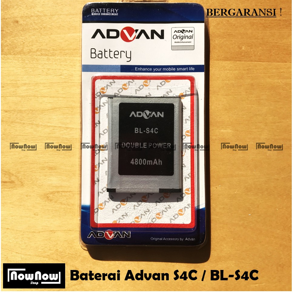 Baterai Advan S4C BL-S4C Original Double Power Batre Batrai Battery HP BLS4C