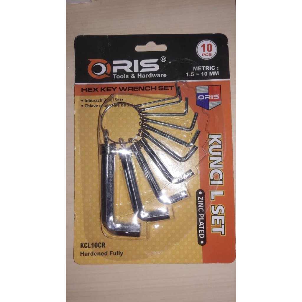 ORIS PENDEK KUNCI L SET 10PCS