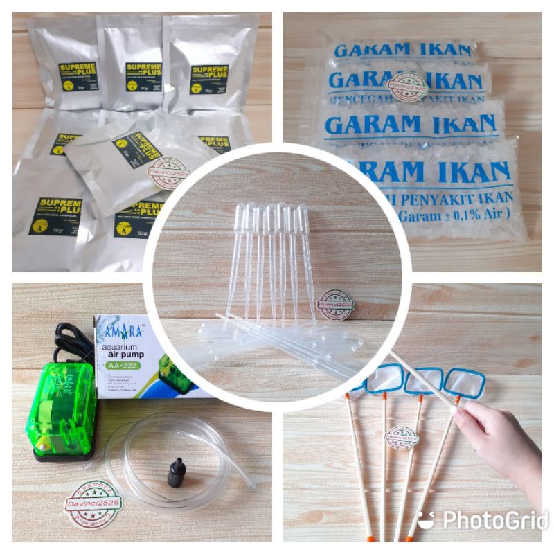 ARTEMIA SUPREME PLUS / ARTEMIA KULTUR (1PAKET) GARAM IKAN/AMARA AERATOR/SESRAN/PIPET/ ARTEMIA TETAS