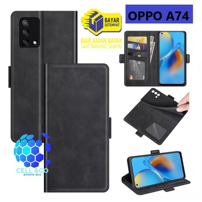 Flip cover OPPO A74 4G NEW Flip case buka tutup kesing hp casing hp flip case leather wallet