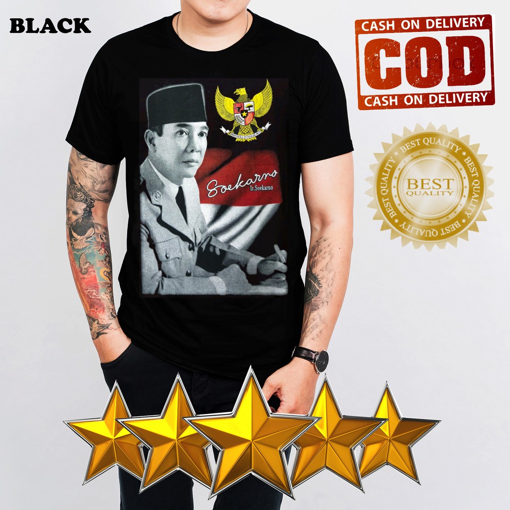 BAJU KAOS PRIA SUKARNO BAJU KAOS POLOS BAJU KAOS GAMBAR