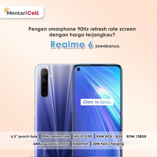 REALME 6 Ram 8/128Gb Garansi Resmi