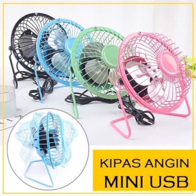 Kipas angin fan besi usb mini portable flexible | Shopee Indonesia